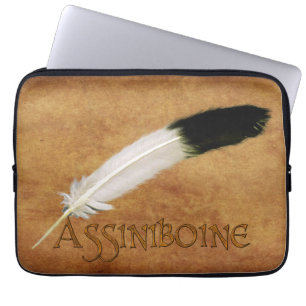 ASSINIBOINE Native American Feather Laptop Sleeve