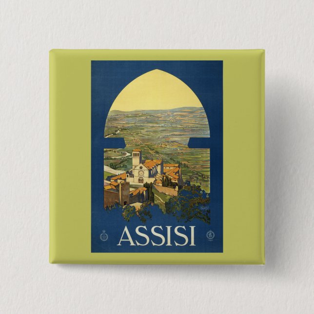 Assisi 15 Cm Square Badge (Front)