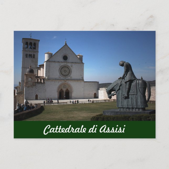 Assisi Cathedral (Italian: Cattedrale di Assisi Postcard (Front)