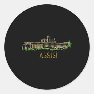 Assisi City Italy For Classic Round Sticker