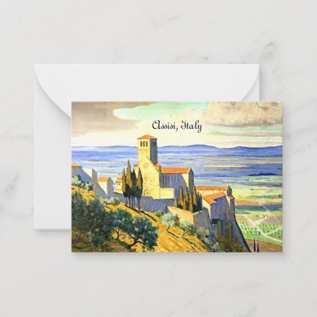 Assisi, Italy - fine art painting Card (Front)