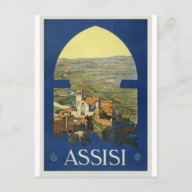 Assisi Italy Vintage Travel Postcard (Front)