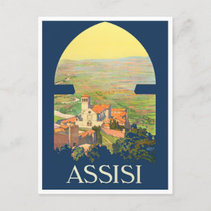 Assisi Italy vintage travel Postcard