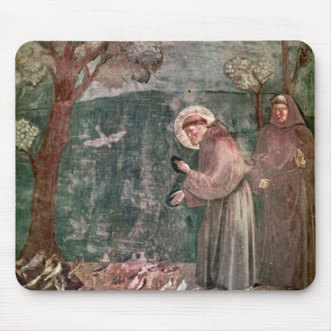 Assisi, St Francis and the birds Mouse Mat (Front)