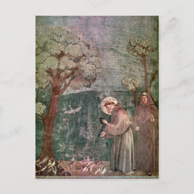 Assisi, St Francis and the birds Postcard (Front)
