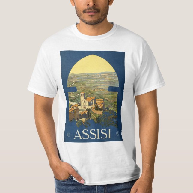 Assisi Travel Poster T-Shirt (Front)