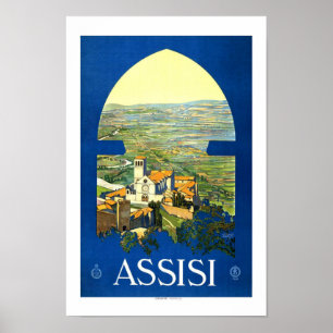 Assisi Vintage Travel Poster