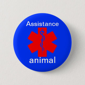 assistance animal medical alert symbol pin