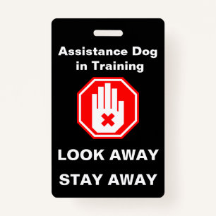 Assistance Dog in Training ID Tag ID Badge
