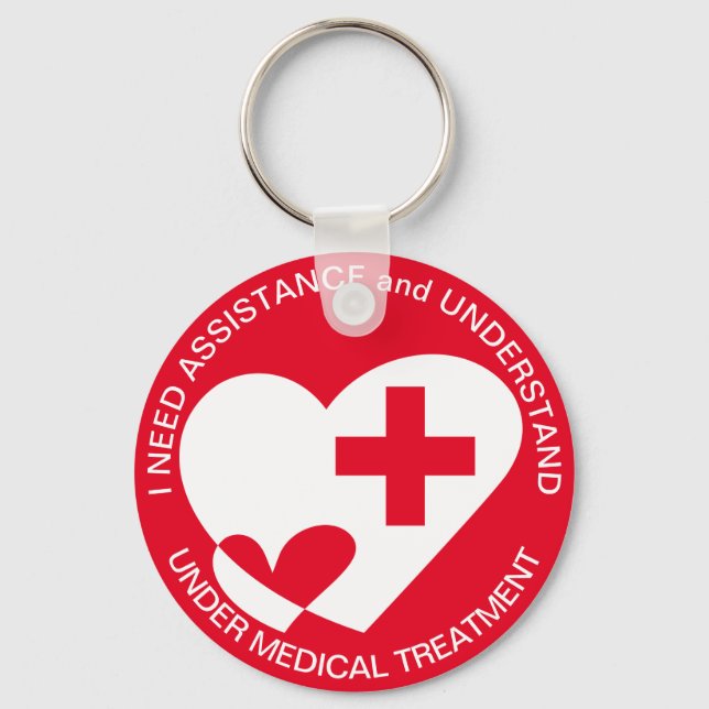 ASSISTANCE/HELP NEED KEY RING (Front)