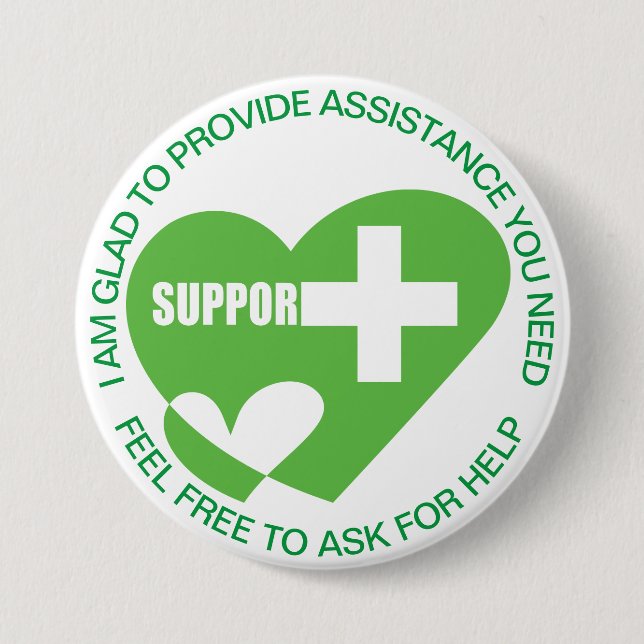 ASSISTANCE/HELP Provider 7.5 Cm Round Badge (Front)