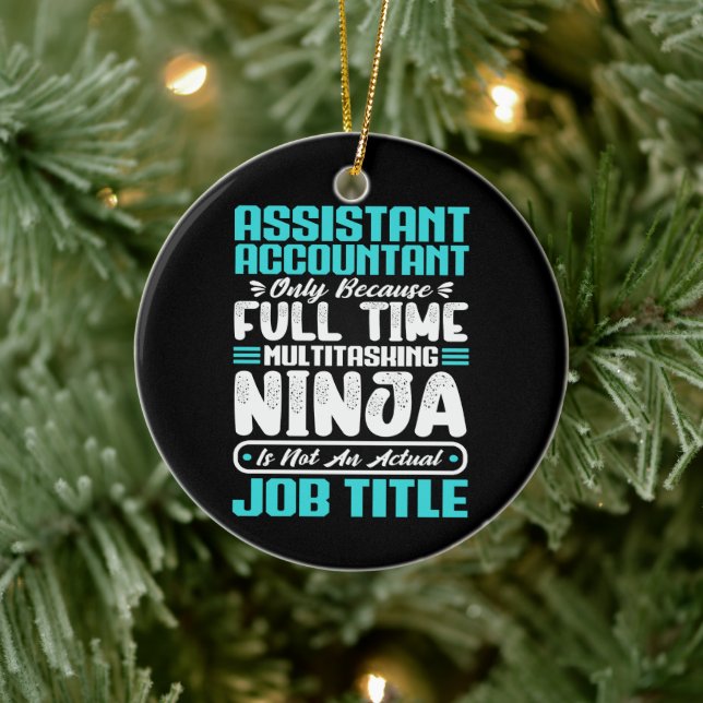 Assistant Accountant Job Title Funny Profession Ceramic Tree Decoration (Tree)