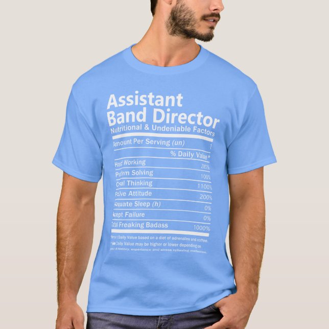 Assistant Band Director Nutritional And T-Shirt (Front)