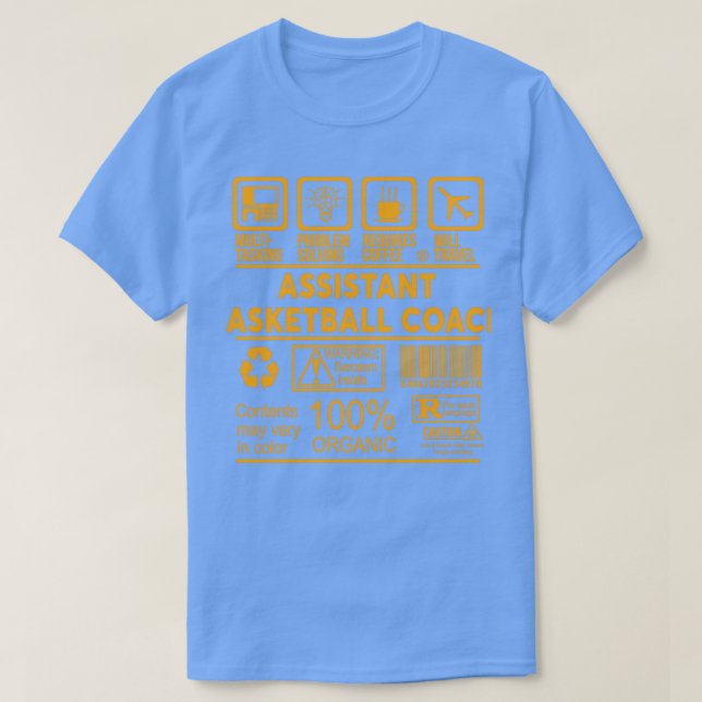 ASSISTANT BASKETBALL COACH NICE DESIGN 2017 T-Shirt (Design Front)