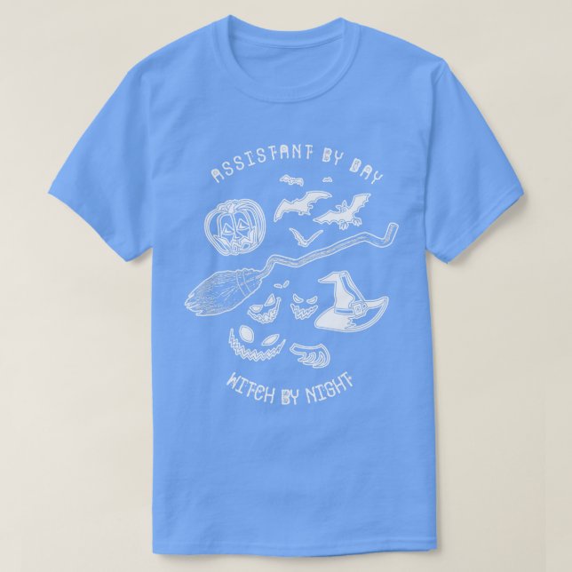Assistant By Day Witch By Night  Funny Witch Tee H (Design Front)