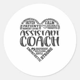 Assistant Coach, dance coach, subway art Classic Round Sticker