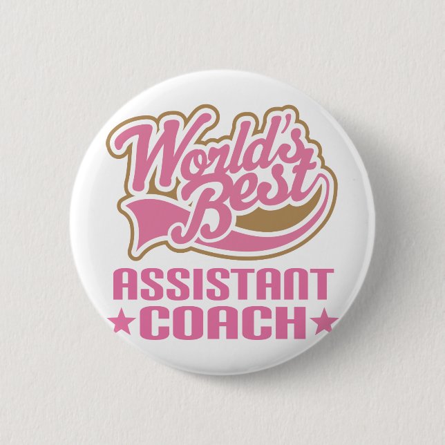 Assistant Coach Gift 6 Cm Round Badge (Front)