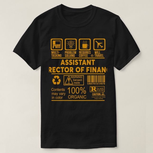ASSISTANT DIRECTOR OF FINANCE NICE DESIGN 2017 1 T-Shirt (Design Front)