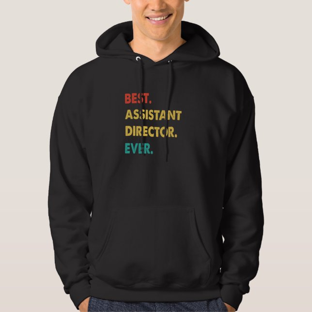 Assistant Director Retro Best Assistant Director E Hoodie (Front)