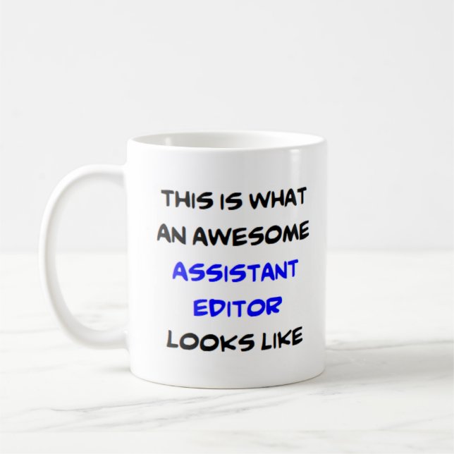 assistant editor, awesome coffee mug (Left)
