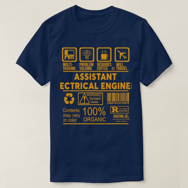ASSISTANT ELECTRICAL ENGINEER NICE DESIGN 2017 T-Shirt (Design Front)