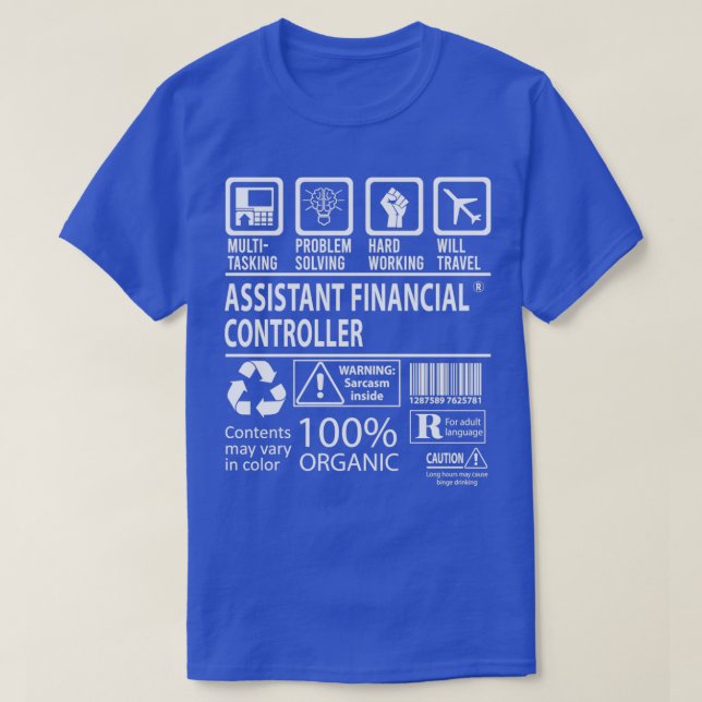 Assistant Financial Controller MultiTasking Certif T-Shirt (Design Front)