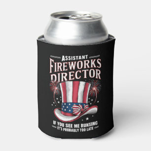 Assistant Fireworks Director USA 4th Of July Can Cooler