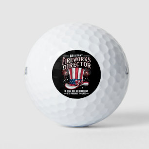 Assistant Fireworks Director USA 4th Of July Golf Balls