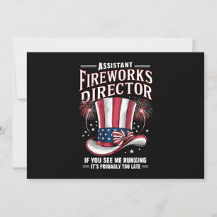 Assistant Fireworks Director USA 4th Of July Invitation