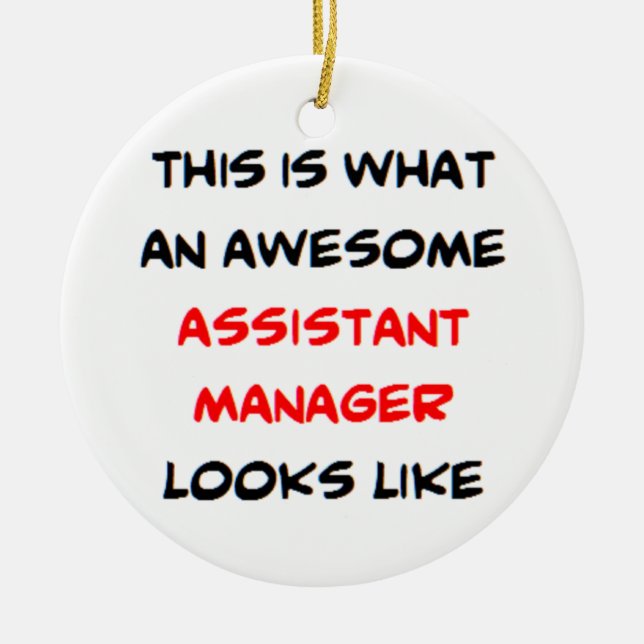 assistant manager, awesome ceramic tree decoration (Front)