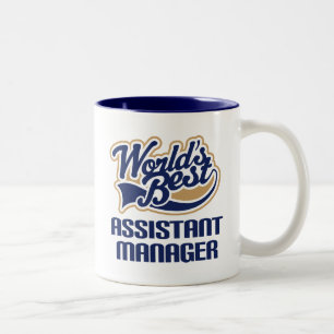 Assistant Manager Gift (Worlds Best) Two-Tone Coffee Mug