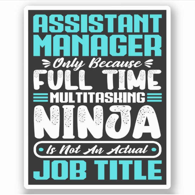 Assistant Manager Job Title professional work Gift (Front)