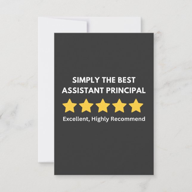 Assistant Principal 5 stars Thank You Card (Front)