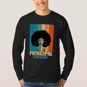 Assistant Principal Afro Job Title School Worker V T-Shirt