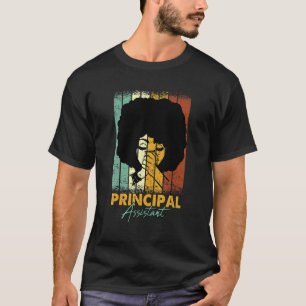 Assistant Principal Afro Job Title School Worker V T-Shirt