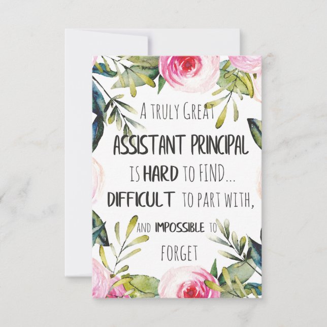 Assistant Principal Appreciation Secretary Thank (Front)