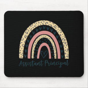 Assistant Principal Boho Rainbow Leopard Back to s Mouse Mat