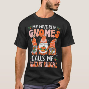 Assistant Principal Christmas Gnomes Front Office T-Shirt