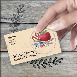 Assistant Principal custom business cards