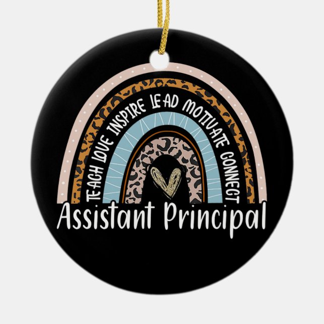 Assistant Principal Funny Job Title School Worker Ceramic Tree Decoration (Front)
