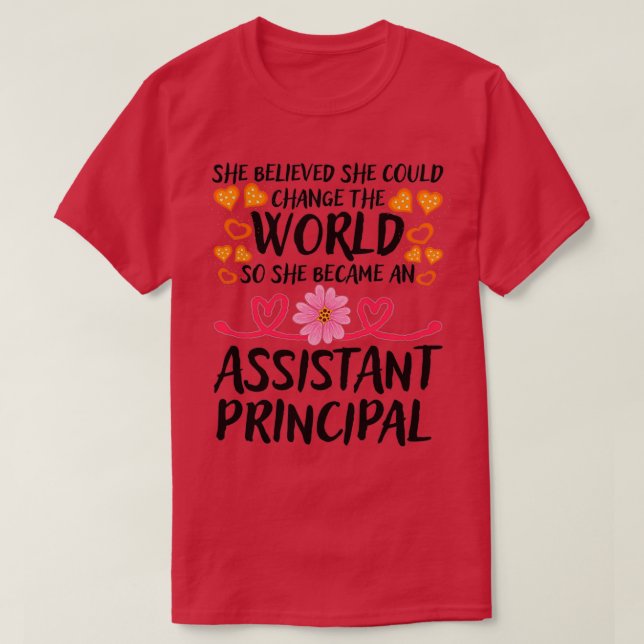 Assistant Principal Gifts School Principal 26 T-Shirt (Design Front)