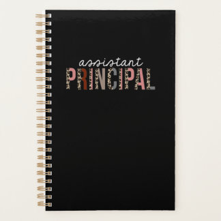 Assistant Principal Leopard Print Funny Gift Planner