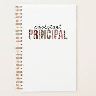 Assistant Principal Leopard Print Funny Planner