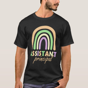 Assistant Principal Rainbow Job Title School Work T-Shirt