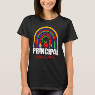 Assistant Principal Rainbow Job Title School Work T-Shirt