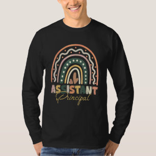 Assistant Principal Rainbow Job Title School Work T-Shirt