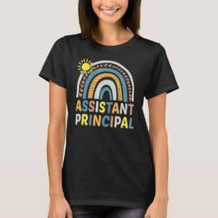 Assistant Principal Rainbow Job Title School Work T-Shirt
