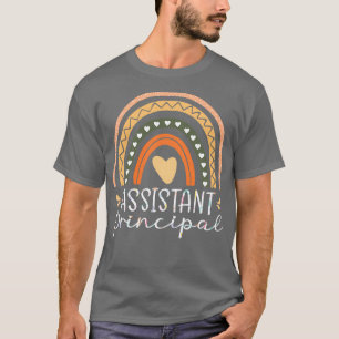 Assistant Principal School Worker Cute Rainbow Des T-Shirt