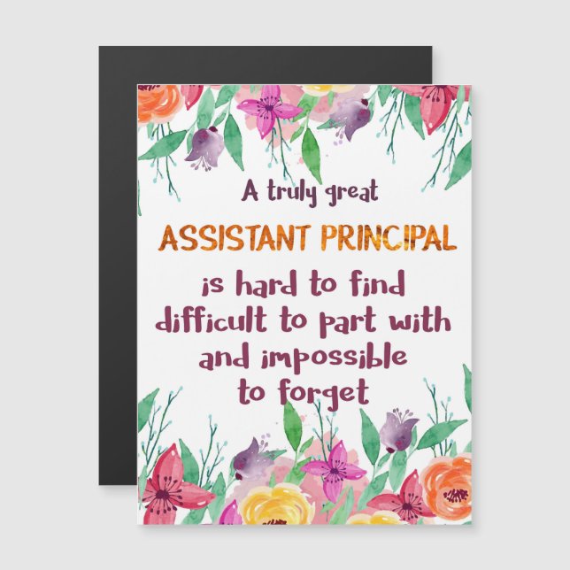 Assistant Principal Secretary Appreciation Thank (Front/Back)
