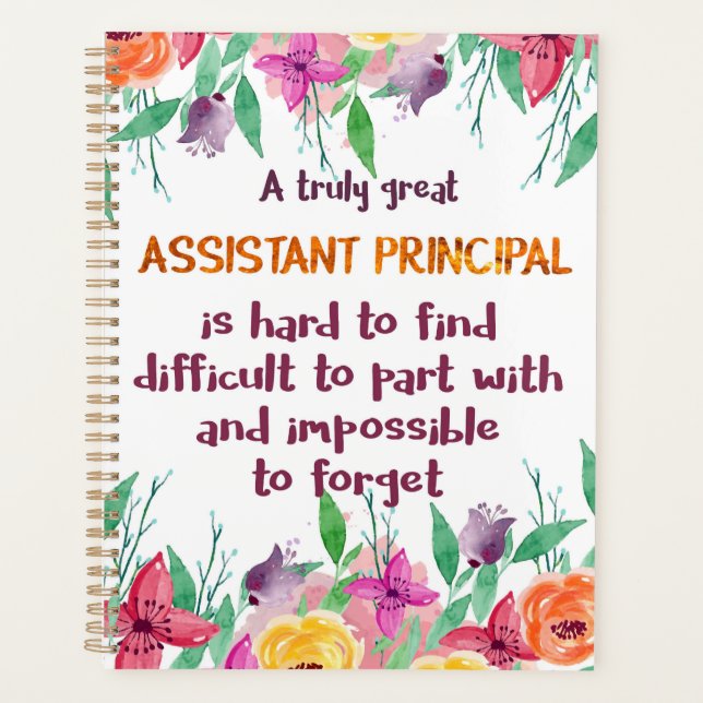 Assistant Principal Secretary Appreciation Thank Planner (Front)
